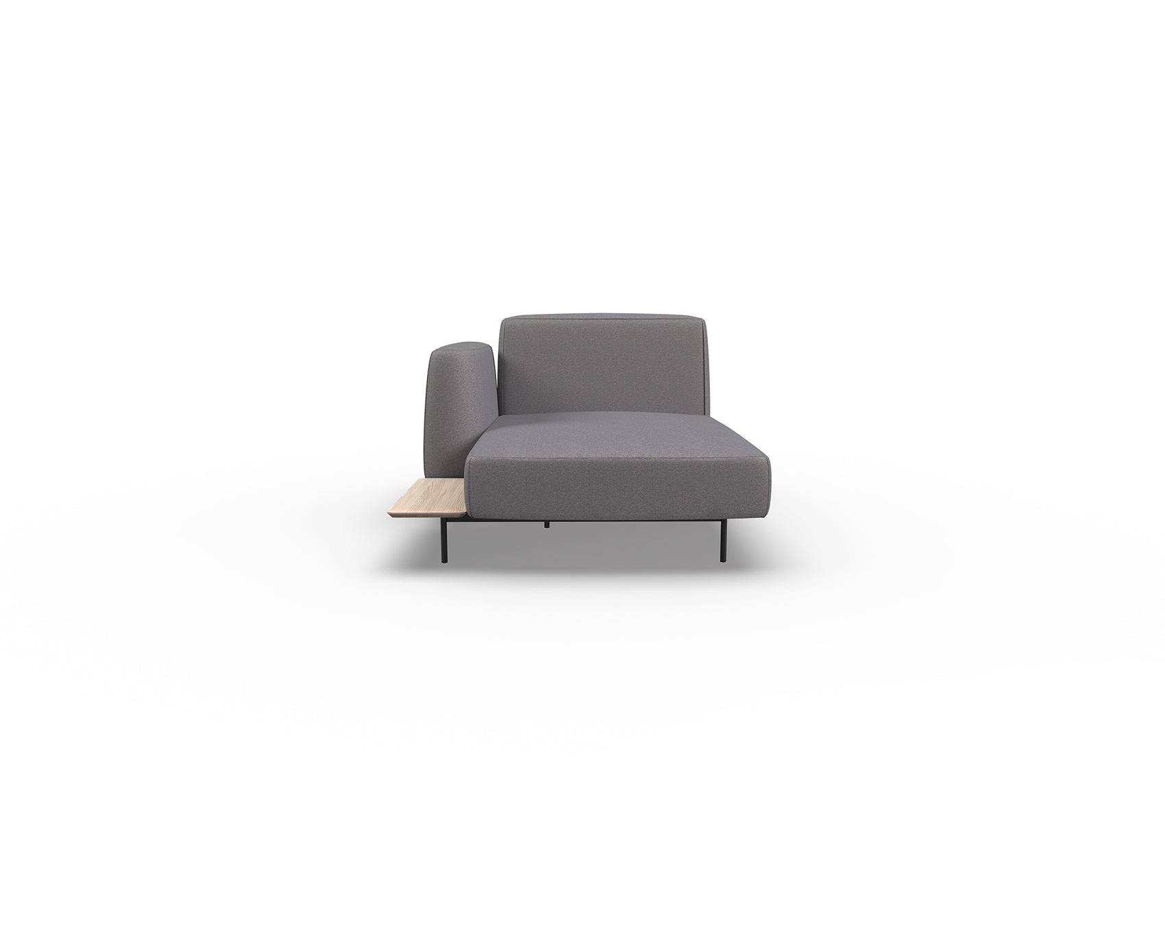 Noon Sofa Left Chaise with Shelf